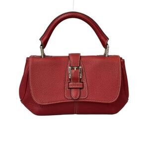 Loewe Senda shoulder bag grained leather Red
